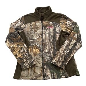 Magellan Women's Camo Full Zip Fleece Sweater Jacket Gorpcore Hunting Outdoors M